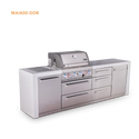 Mont Alpi 4-Burner Deluxe Series Outdoor Kitchen Island With Extra Drawer Slides Cabinet Module-MAi400-DDR