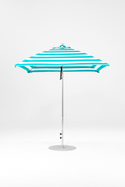 464FM-SQ-011 Turquoise Stripe-Brushed Silver