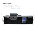Mont Alpi 4-Burner Black Stainless Steel Island With Beverage Center