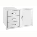 TrueFlame 33" 3-Drawer & Access Door Combo