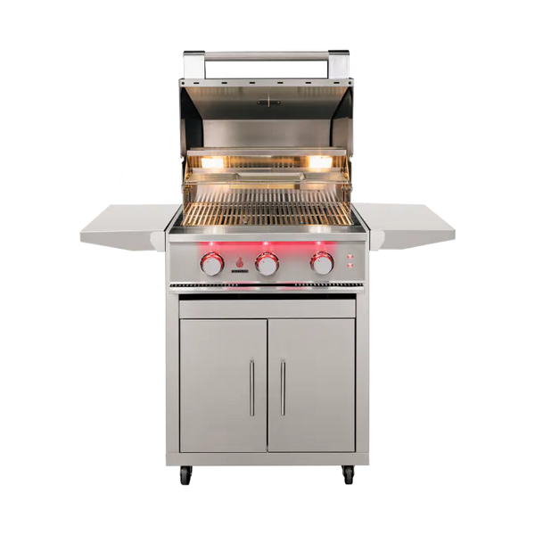 TrueFlame 25" 3 Burner Gas Grill with Cart