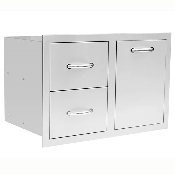 TrueFlame 33" 2-Drawer & Vented LP Tank Pullout Drawer Combo