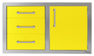 Buy traffic-yellow-gloss Alfresco 42-Inch Door Drawer Combo