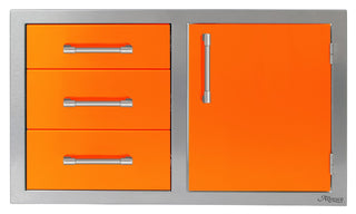 Buy luminous-orange-gloss Alfresco 42-Inch Door Drawer Combo