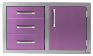 Buy blue-lilac-gloss Alfresco 42-Inch Door Drawer Combo