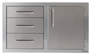 Buy signal-grey-gloss Alfresco 42-Inch Door Drawer Combo