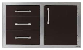 Buy jet-black-matte Alfresco 42-Inch Door Drawer Combo