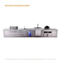 Mont Alpi 4-Burner Deluxe Series Outdoor Kitchen Island With Beverage Center, Kegerator And Kamado Grill Module Plus Extra Storage Drawer Slides - MAi400-DKEGBEVKAMDR