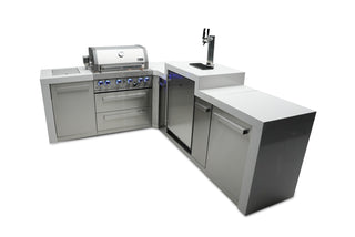 Mont Alpi 400 Deluxe Island with a 90 Degree Corner and Kegerator