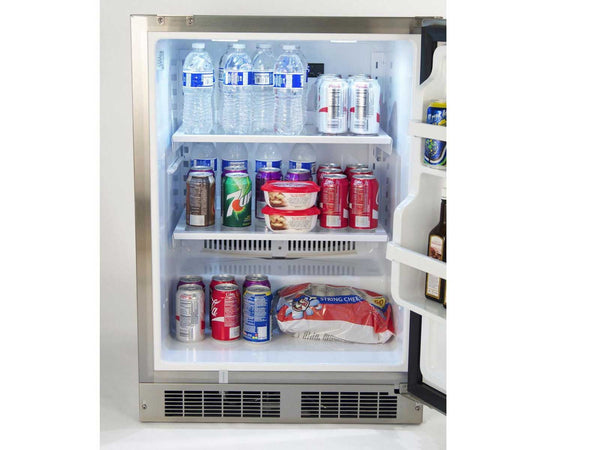 Fire Magic 24 Inch Outdoor Refrigerator with Solid Door and Lock 