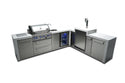 Mont Alpi 400 Deluxe Island with a 90 Degree Corner, Kegerator and Beverage Center