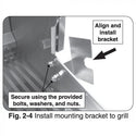 Fire Magic Grills Heavy Duty Rotisserie Bracket Kit for New Model Aurora & Echelon 790 & 660