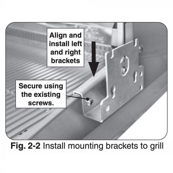 Fire Magic Heavy Duty Rotisserie Bracket Kit for Old Model Aurora 790 & 660