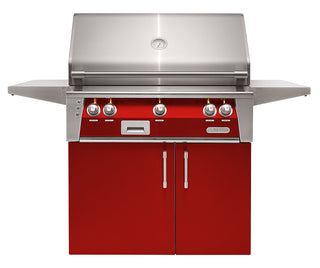 Buy carmine-red-gloss Alfresco ALXE 36-Inch Freestanding Grill With Rotisserie