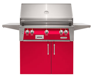 Buy raspberry-red-gloss Alfresco ALXE 36-Inch Freestanding Grill With Rotisserie