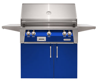 Buy ultramarine-blue-gloss Alfresco ALXE 36-Inch Freestanding Grill With Rotisserie