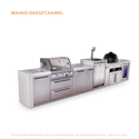 Mont Alpi 4-Burner Deluxe Series Outdoor Kitchen Island With Kegerator, Kamado Module And Corner Fridge Module Plus Extra Storage Cabinet