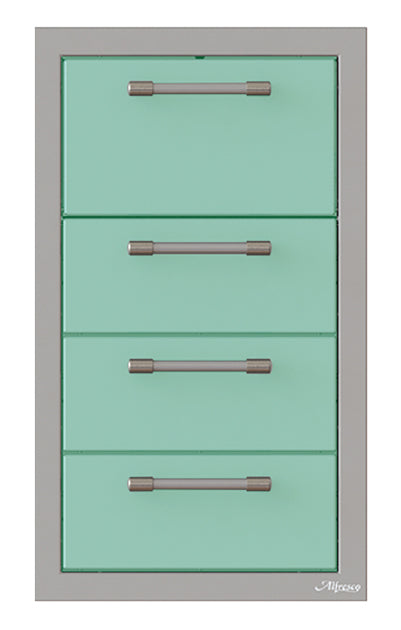 Alfresco 17-Inch Triple Drawer and Towel Holder Combo