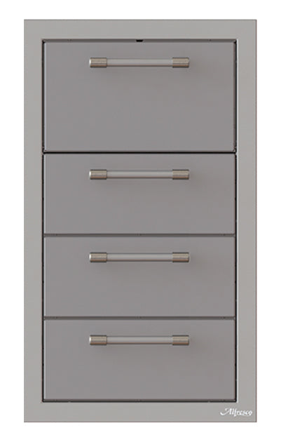 Alfresco 17-Inch Triple Drawer and Towel Holder Combo