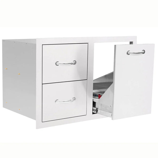 TrueFlame 33" 2-Drawer & Vented LP Tank Pullout Drawer Combo