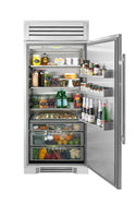 True 36 inch column - all refrigerator - stainless door - Hinged Right (R) or Left (L