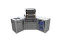 Mont Alpi 400 Deluxe Island with 45 Degree Corners and a Fridge Cabinet