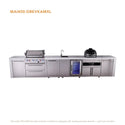 Mont Alpi 4-Burner Deluxe Series Outdoor Kitchen Island With Beverage Center And Kamado Module