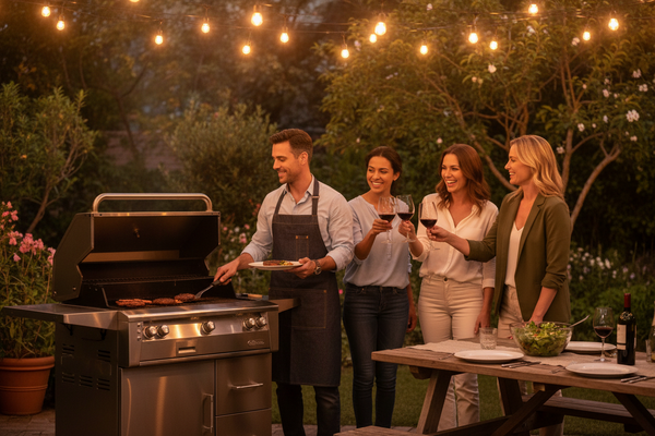 Alfresco ALXE 42-Inch Gas Grill with Refrigerated Cart and Rotisserie