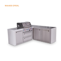 Mont Alpi 4-Burner L-Shaped Deluxe Series Outdoor Kitchen Island with Extra Storage Cabinet Module - MAi400-D90XL