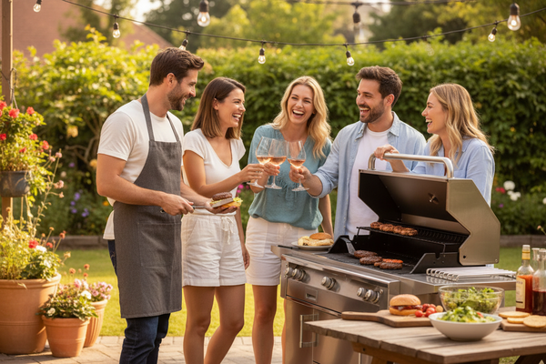 Alfresco 56-Inch Gas Grill with Refrigerated Cart, Dual Side Burner, and Rotisserie