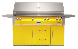 Buy traffic-yellow-gloss Alfresco 56-Inch Luxury All Grill with Refrigerated Cart