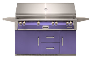 Buy blue-lilac-gloss Alfresco 56-Inch Luxury All Grill with Refrigerated Cart