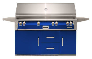 Buy ultramarine-blue-gloss Alfresco 56-Inch Luxury All Grill with Refrigerated Cart