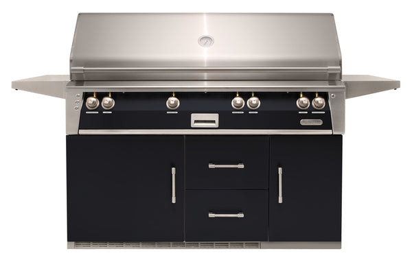Alfresco 56-Inch Luxury All Grill with Refrigerated Cart