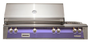 Buy blue-lilac-gloss Alfresco ALXE 56-Inch Built-In Deluxe Gas BBQ Grill With Side Burner &amp; Rotisserie