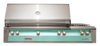 Buy light-green-gloss Alfresco ALXE 56-Inch Built-In Deluxe Gas BBQ Grill With Side Burner &amp; Rotisserie