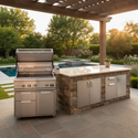 DCS BE1-36RC + CAD1-36E 36-Inch Series 9 Freestanding Grill with Rotisserie and Charcoal
