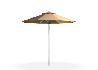 frankford 9 foot patio umbrellas 9' Market Umbrella Fabric: Red and White Stripe, Pole Type: White Coated Aluminum Pole umbrella Umbrella 9 oz. Frankford Monterey 9' Octagonal Market