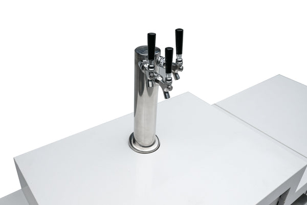 Mont Alpi 86 Inch Outdoor Beverage Center and Kegerator with Glass Door and Lock