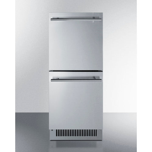 Summit 15 Inch Outdoor Refrigerator ADA with Drawers