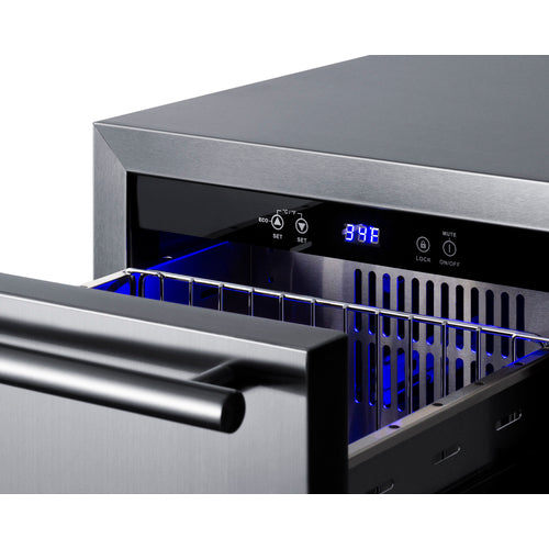 Summit 18 Inch Wide 2-Drawer All-Refrigerator