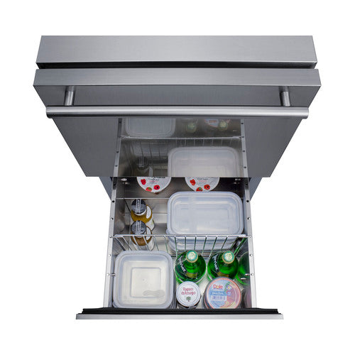Summit 18 Inch Outdoor Refrigerator ADA with Panel Ready Drawers