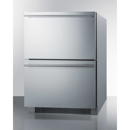 Summit 24 Inch Wide 2-Drawer All-Refrigerator