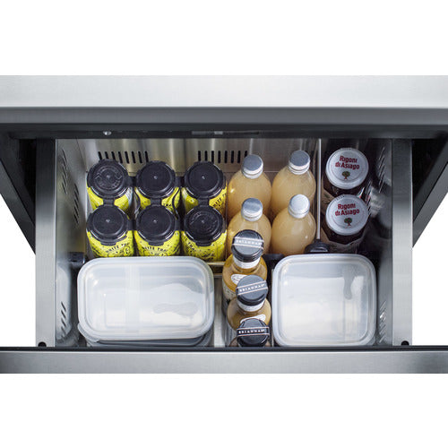 Summit 24 Inch Wide 2-Drawer All-Refrigerator