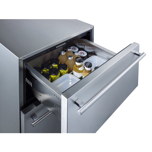 Summit 24 Inch Wide 2-Drawer All-Refrigerator