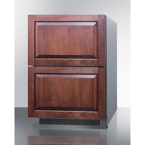 Summit 24 Inch Outdoor ADA Refrigerator with Panel Ready Drawers