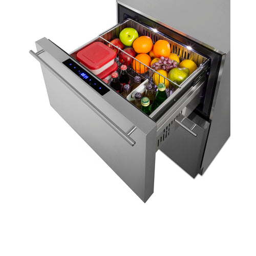 Summit 24 Inch Wide 2-Drawer Refrigerator-Freezer