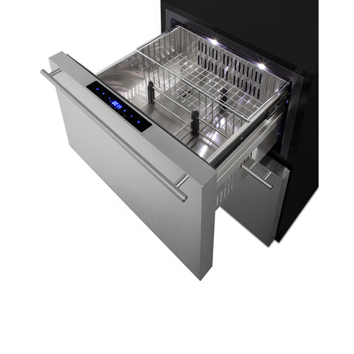 Summersit 24 Inch Wide Outdoor 2-Drawer Refrigerator-Freezer