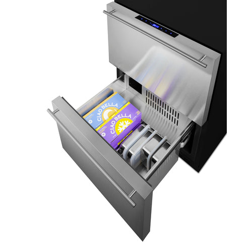 Summersit 24 Inch Wide Outdoor 2-Drawer Refrigerator-Freezer