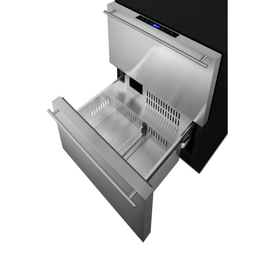 Summersit 24 Inch Wide Outdoor 2-Drawer Refrigerator-Freezer